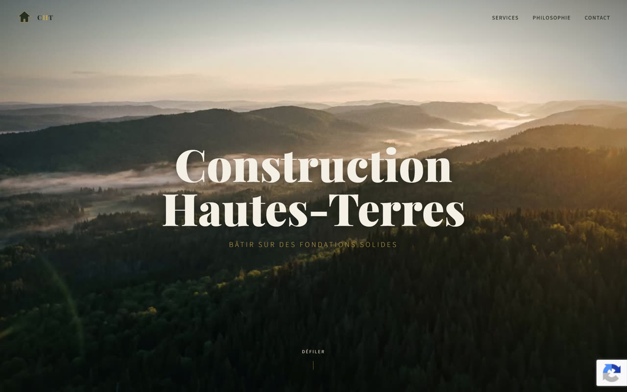 Construction Hautes-Terres — website